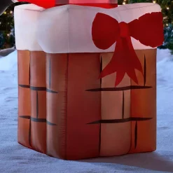 Outdoor Christmas Decorations Airblown 4.99 Ft. Animated Inflatable Santa Climbing From Chimney -Christmas Lights Sales airblown christmas inflatables 110087 1d 1000