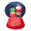 Outdoor Christmas Decorations Airblown 5.5 Ft. Projection Inflatable Snow Flurry-Snow Globe Santa On The Rooftop Scene -Christmas Lights Sales airblown christmas inflatables 114690 64 1000