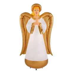 Outdoor Christmas Decorations Airblown 8 Ft. Inflatable Fuzzy Luxe Angel