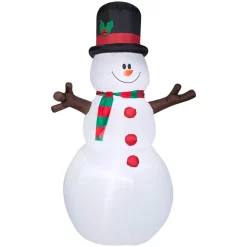Outdoor Christmas Decorations Airblown 5 Ft. W X 8 Ft. H Inflatable Snowman With Christmas Scarf And Hat -Christmas Lights Sales airblown christmas inflatables 14890x 4f 1000