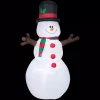 Outdoor Christmas Decorations Airblown 5 Ft. W X 8 Ft. H Inflatable Snowman With Christmas Scarf And Hat -Christmas Lights Sales airblown christmas inflatables 14890x 64 1000