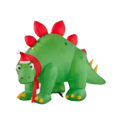 Outdoor Christmas Decorations Airblown 5.7 Ft. H Inflatable Holiday Stegosaurus With Santa Hat -Christmas Lights Sales airblown christmas inflatables 89982 40 1000