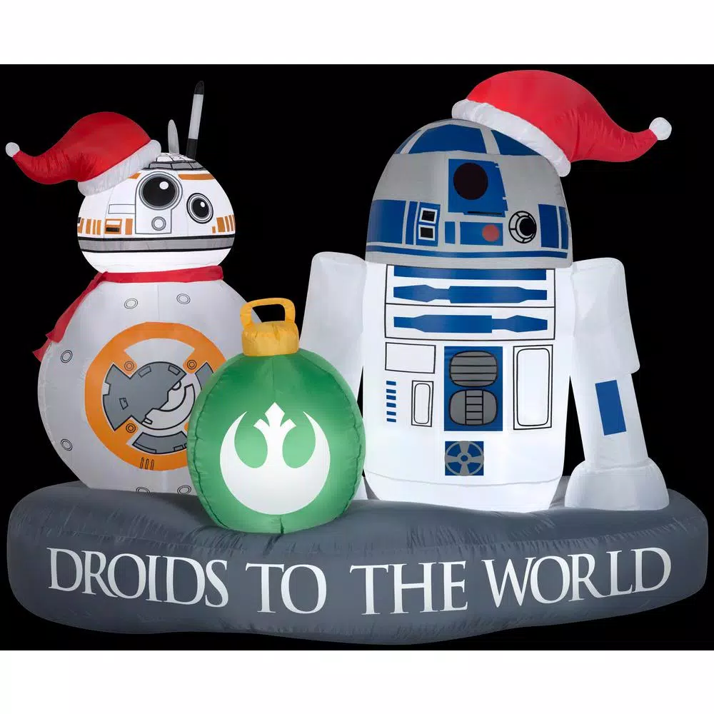 Outdoor Christmas Decorations Airblown 5 Ft. W Inflatable Christmas Airblown Stylized R2-D2 BB-8 Driod Star Wars 3 Outdoor Christmas Decorations Airblown 5 Ft. W Inflatable Christmas Airblown Stylized R2-D2 BB-8 Driod Star Wars