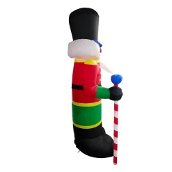 Outdoor Christmas Decorations ALEKO 96 In. Christmas Inflatable Nutcracker With UL Certified Blower And LED Lights -Christmas Lights Sales aleko christmas inflatables chid001 hd 1f 1000