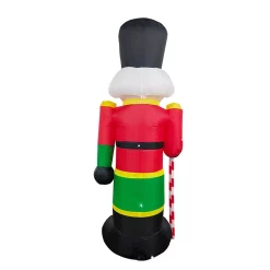 Outdoor Christmas Decorations ALEKO 96 In. Christmas Inflatable Nutcracker With UL Certified Blower And LED Lights -Christmas Lights Sales aleko christmas inflatables chid001 hd fa 1000