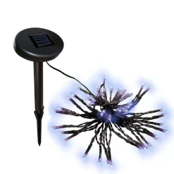 Christmas Lights ALEKO 60 LED White Solar Powered String Lights