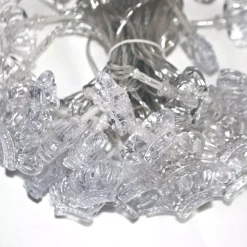 Christmas Lights ALEKO 19.5 Ft. 50-Light LED White Electric Powered String Lights -Christmas Lights Sales aleko christmas novelty lights el50ledcrown hd 1f 1000