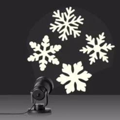 Christmas Lights Alpine Corporation Christmas Rotating Projection With White LED Lights, Snowflake Design -Christmas Lights Sales alpine corporation christmas light projectors maw102bb tm c3 1000