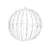 Christmas Tree Decorations Alpine Corporation 16 In. Diameter Foldable Metal Sphere Ornament With Multi-Colored LED Lights