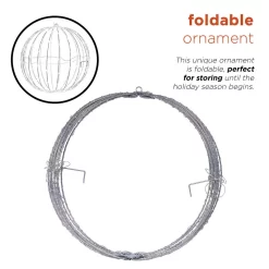 Christmas Tree Decorations Alpine Corporation 16 In. Diameter Foldable Metal Sphere Ornament With Multi-Colored LED Lights -Christmas Lights Sales alpine corporation christmas ornaments bst170mc 77 1000