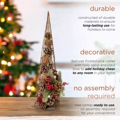 Christmas Tree Decorations Alpine Corporation 20 In. Tall Rustic Pinecone Christmas Tree Decor -Christmas Lights Sales alpine corporation christmas ornaments cim304hh l 1d 1000