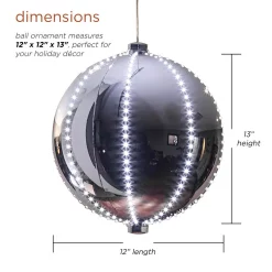 Christmas Tree Decorations Alpine Corporation 13 In. Tall Large Hanging Christmas Ball Ornament With LED Lights, Silver 14 Christmas Tree Decorations Alpine Corporation 13 In. Tall Large Hanging Christmas Ball Ornament With LED Lights, Silver -Christmas Lights Sales alpine corporation christmas ornaments lpa108l sl 40 1000