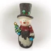Outdoor Christmas Decorations Alpine Corporation 48 In. Tall Corporation Solar Snowman Statue With Color Changing LED Lights, Holiday Decor -Christmas Lights Sales alpine corporation christmas yard decorations jfh1042slr 64 1000