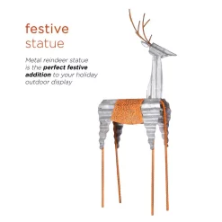 Outdoor Christmas Decorations Alpine Corporation 30 In. Tall Metal Rustic Standing Reindeer Christmas Decoration 17 Outdoor Christmas Decorations Alpine Corporation 30 In. Tall Metal Rustic Standing Reindeer Christmas Decoration -Christmas Lights Sales alpine corporation christmas yard decorations jum324 77 1000