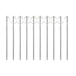 Christmas Lights Alpine Corporation Hanging Icicle Lights With Chasing Warm White LED Lights