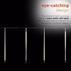 Christmas Lights Alpine Corporation Hanging Icicle Lights With Chasing Warm White LED Lights -Christmas Lights Sales alpine corporation icicle lights cor134ww 10 77 1000