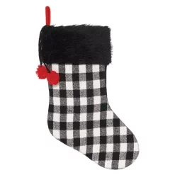Indoor Christmas Decorations Amscan 18 In. Fabric Christmas Buffalo Plaid Deluxe Stockings (2-Pack)