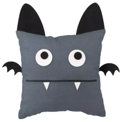 Indoor Christmas Decorations Amscan 15 In. Gray Halloween Bat Pillow (3-Pack)