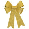 Christmas Tree Decorations Amscan 13 In. Glitter Bow In Gold (4-Pack) -Christmas Lights Sales amscan christmas tree ribbon 240636 64 1000
