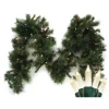 Christmas Greenery Brite Star 9 Ft. Pre-Lit LED Battery Operated Anchorage Fir Garland With Timer -Christmas Lights Sales brite star christmas garland 74 285 00 64 1000
