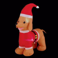 Outdoor Christmas Decorations Brite Star 4 Ft. W X 3.3 Ft. H Dachshund Inflatable Airblown