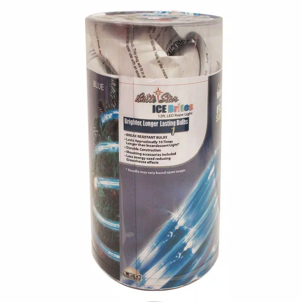 Christmas Lights Brite Star 12 Ft. 50-Light Blue LED Flat Rope Light 4 Christmas Lights Brite Star 12 Ft. 50-Light Blue LED Flat Rope Light - Image 2