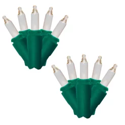 Christmas Lights Brite Star 100-Light String To String Clear Mini Light Set (Set Of 2)