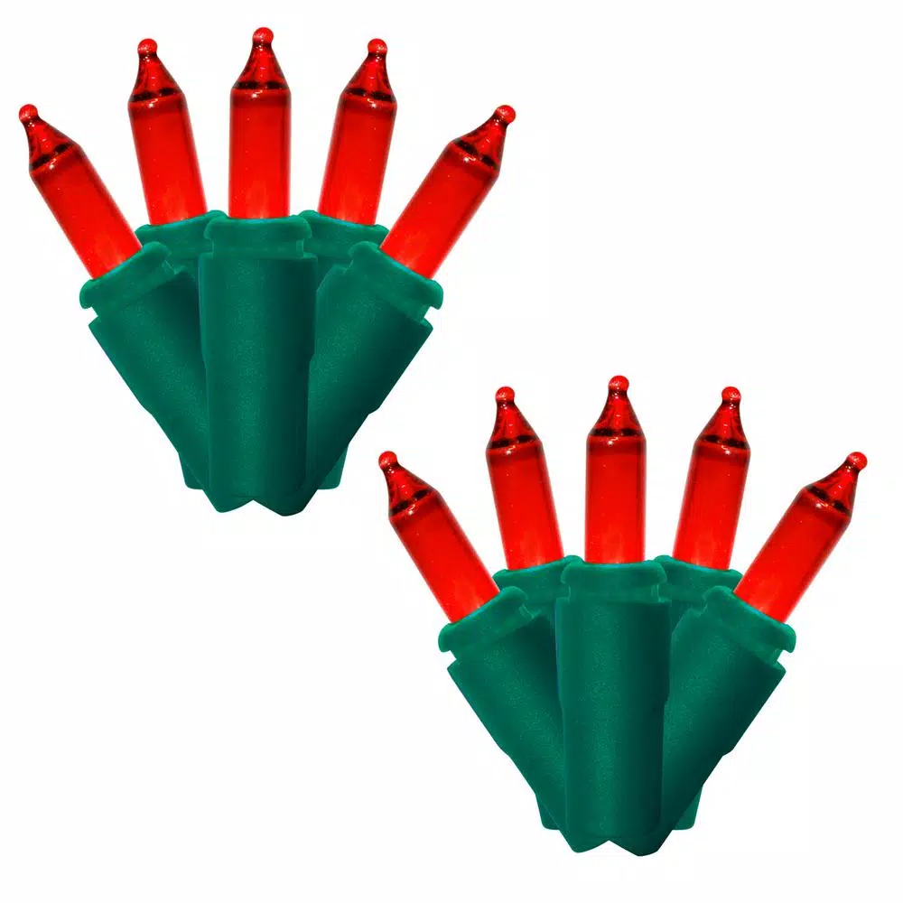 Christmas Lights Brite Star 100-Light Red Mini Lights (Box Of 2) 3 Christmas Lights Brite Star 100-Light Red Mini Lights (Box Of 2)
