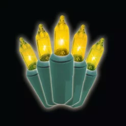 Christmas Lights Brite Star 50-Light Designer Series Ceramic Gold Mini Light Set (Set Of 2)