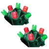 Christmas Lights Brite Star 50-Light Red/Green Micro Mini LED Light Set With Green Wire (Set Of 2)