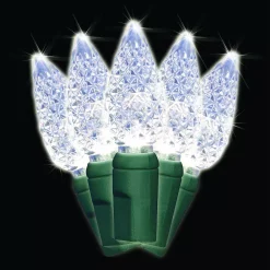 Christmas Lights Brite Star Battery-Operated 35-Light Pure White C6 LED Light Set (Set Of 2)