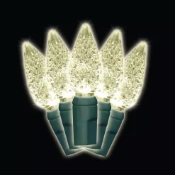 Christmas Lights Brite Star Battery-Operated 35-Light Warm White C6 LED Light Set (Set Of 2)