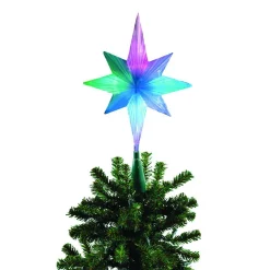 Christmas Tree Decorations Brite Star Frosty Star Color Changing LED Tree Topper