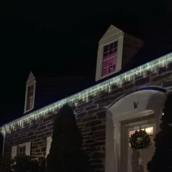 Christmas Lights Brite Star 60-Light Pure White Amazing Ice Drip Mini Ice LED Light Set -Christmas Lights Sales brite star icicle lights 39 658 00 31 1000