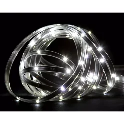 Christmas Lights CC Christmas Decor 18 Ft. 72-Light Pure White LED Outdoor Christmas Linear Tape Lighting With Black Finish