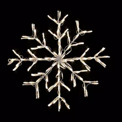 Outdoor Christmas Decorations HOLIDYNAMICS HOLIDAY LIGHTING SOLUTIONS 24 In. Classic White Holidynamics Christmas LED Snowflake With Lighted