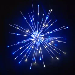 Outdoor Christmas Decorations HOLIDYNAMICS HOLIDAY LIGHTING SOLUTIONS 16 In. Pure White/Blue LED Christmas Spritzer