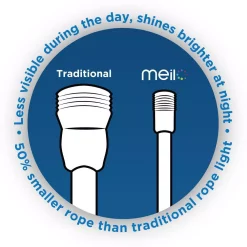 Christmas Lights DEERPORT DECOR 16 Ft. 80 LED Blue Mini Rope Light -Christmas Lights Sales deerport decor christmas rope lights ml11 mrl16 bl 1f 1000