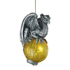 Christmas Tree Decorations Design Toscano 4 In. Protector Of The Gothic Portal Celtic Dragon 2010 Holiday Ornament