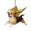Christmas Tree Decorations Design Toscano 2.5 In. Honor The Pooch Beagle Holiday Dog Angel Ornament