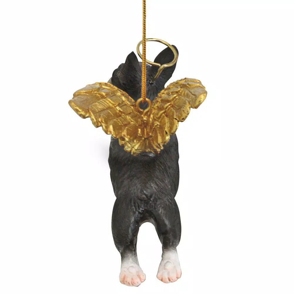 Christmas Tree Decorations Design Toscano 2.5 In. Honor The Pooch Boston Terrier Holiday Dog Angel Ornament 6 Christmas Tree Decorations Design Toscano 2.5 In. Honor The Pooch Boston Terrier Holiday Dog Angel Ornament - Image 4