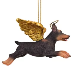 Christmas Tree Decorations Design Toscano 2.5 In. Honor The Pooch Doberman Holiday Dog Angel Ornament -Christmas Lights Sales design toscano christmas ornaments jh170726 44 1000