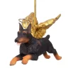Christmas Tree Decorations Design Toscano 2.5 In. Honor The Pooch Doberman Holiday Dog Angel Ornament -Christmas Lights Sales design toscano christmas ornaments jh170726 64 1000