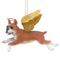 Christmas Tree Decorations Design Toscano 3 In. Honor The Pooch Boxer Holiday Dog Angel Ornament -Christmas Lights Sales design toscano christmas ornaments jh170732 4f 1000