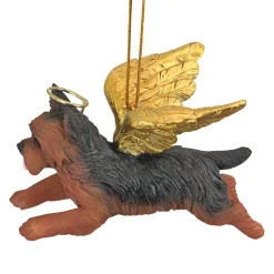 Christmas Tree Decorations Design Toscano 2.5 In. Honor The Pooch Yorkie Holiday Dog Angel Ornament -Christmas Lights Sales design toscano christmas ornaments jh170737 4f 1000