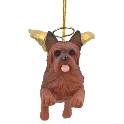 Christmas Tree Decorations Design Toscano 2.5 In. Honor The Pooch Yorkie Holiday Dog Angel Ornament -Christmas Lights Sales design toscano christmas ornaments jh170737 c3 1000
