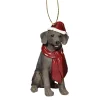Christmas Tree Decorations Design Toscano 3.5 In. Weimaraner Holiday Dog Ornament Sculpture -Christmas Lights Sales design toscano christmas ornaments jh576326 64 1000