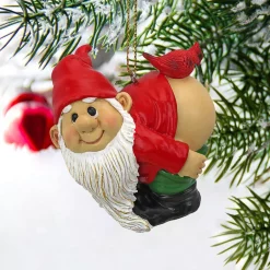 Christmas Tree Decorations Design Toscano 2 In. Loonie Moonie Gnome Holiday Ornament -Christmas Lights Sales design toscano christmas ornaments qm17011 fa 1000