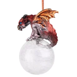 Christmas Tree Decorations Design Toscano 3.5 In. The Pensive Percher Dragon 2018 Collectible Holiday Ornament -Christmas Lights Sales design toscano christmas ornaments qs293582 1f 1000