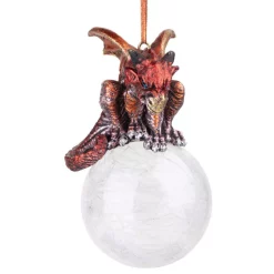 Christmas Tree Decorations Design Toscano 3.5 In. The Pensive Percher Dragon 2018 Collectible Holiday Ornament -Christmas Lights Sales design toscano christmas ornaments qs293582 44 1000
